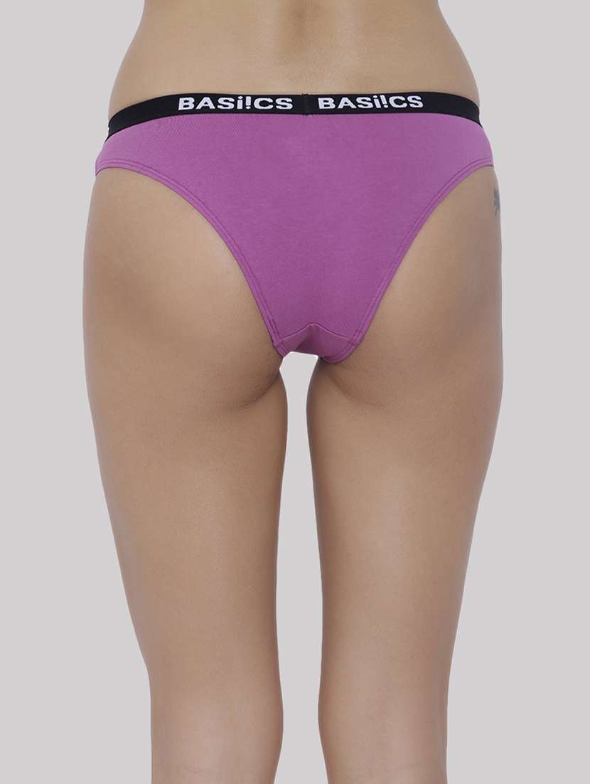 women pack of 5 solid low rise bikini panty - 22092140 - Standard Image - 3
