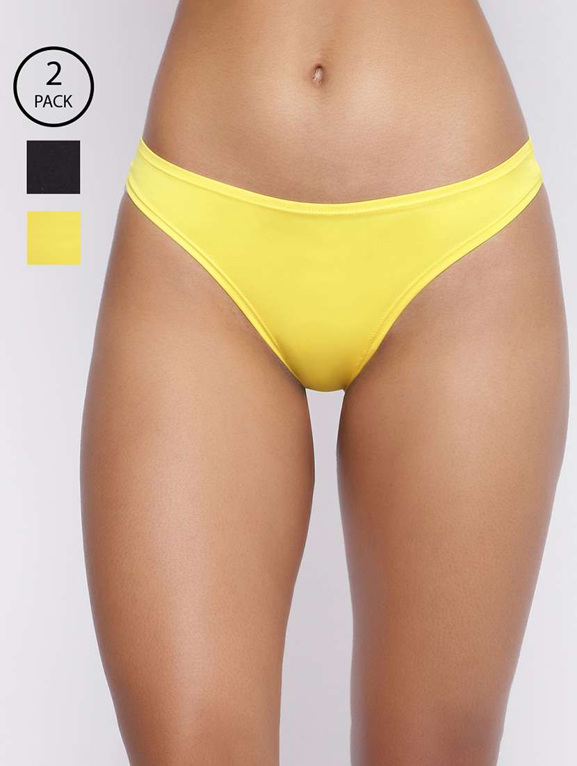 women pack of 2 solid low rise thongs