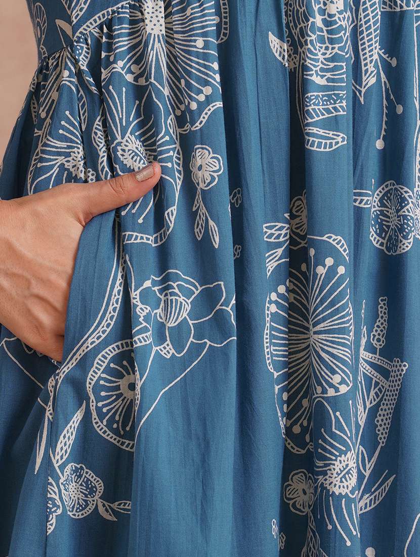 women floral print puff sleeve tiered dress - 22092183 - Standard Image - 5