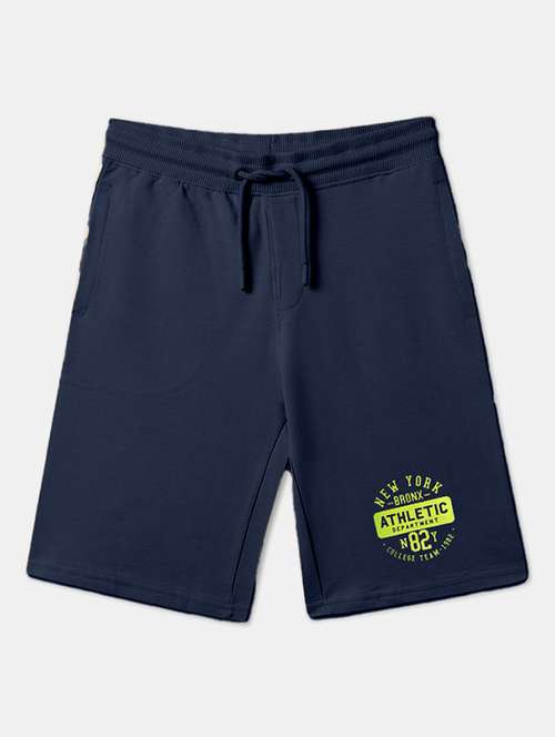 boys solid mid rise shorts - 22092212 - Standard Image - 0