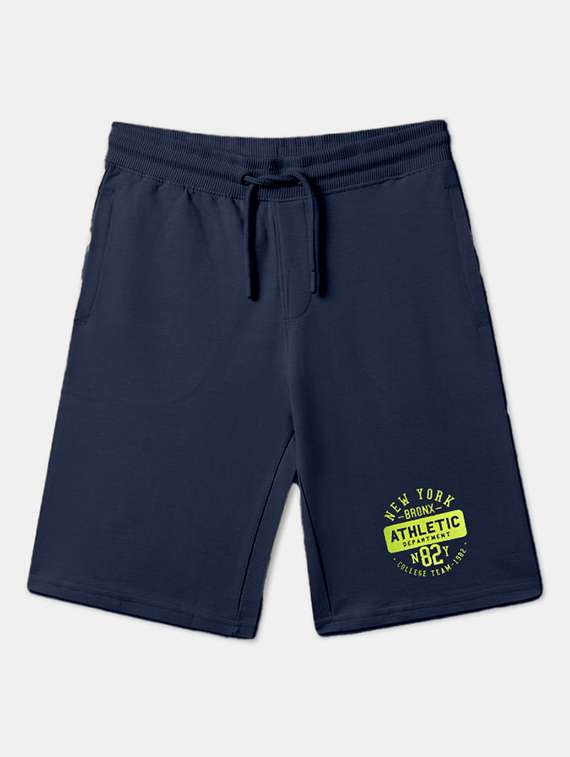 boys solid mid rise shorts