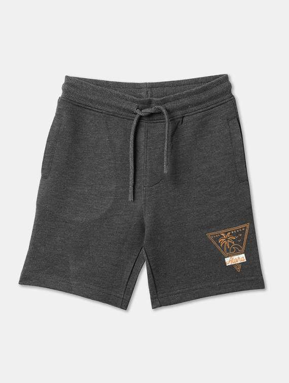 boys solid mid rise regular fit shorts - 22092213 - Zoom Image - 0