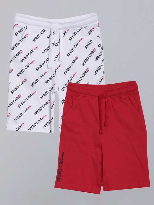 boys pack of 2 mid rise regular fit shorts - 22092221 - Standard Image - 0