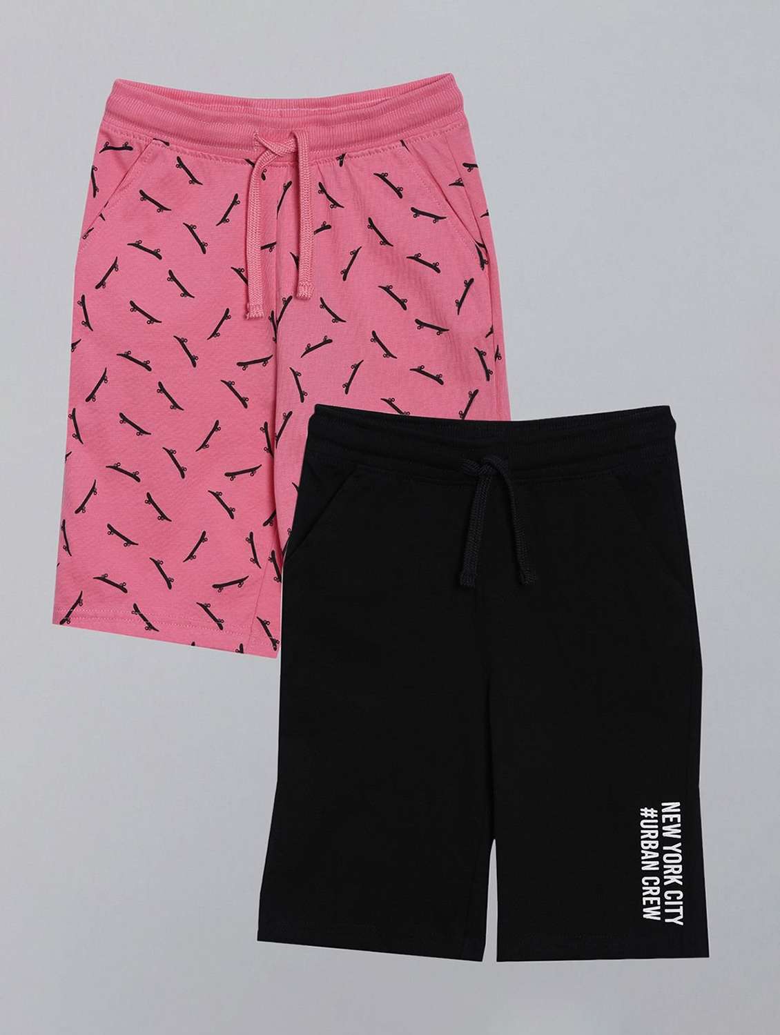 boys pack of 2 mid rise regular fit shorts 