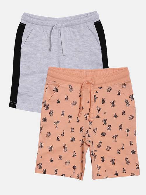 boys pack of 2 mid rise regular fit shorts - 22092223 - Standard Image - 0