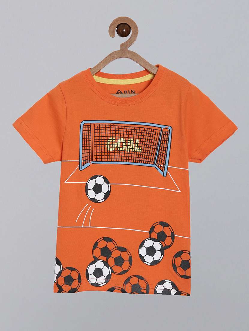 boys printed short sleeve regular fit t-shirt