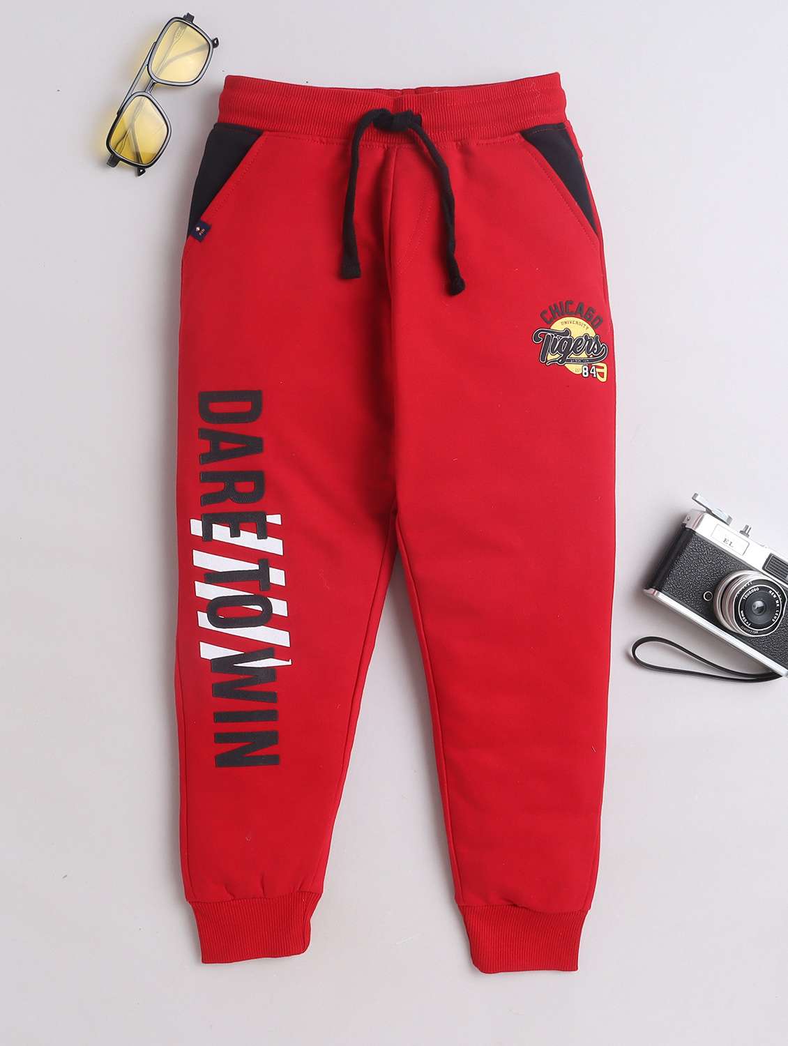 boys printed mid rise relaxed fit jogger