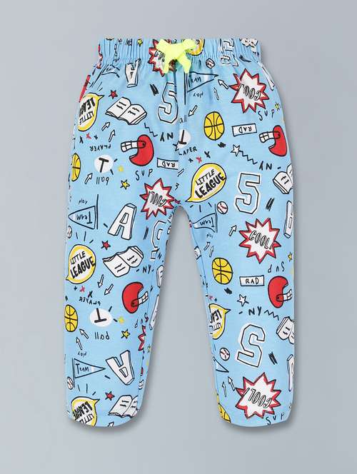 boys printed mid rise loungwear pyjama - 22092254 -  Standard Image - 0