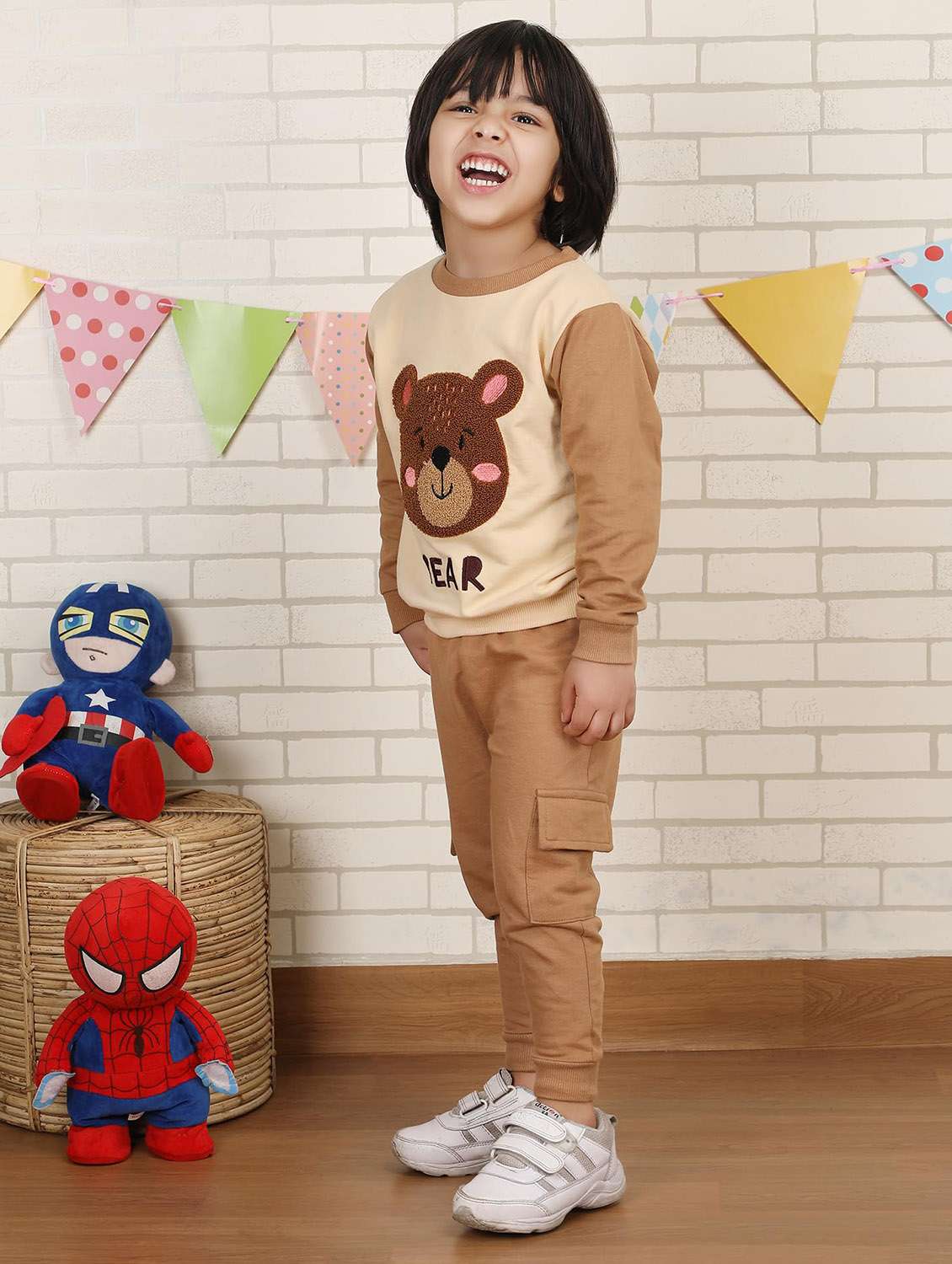 boys printed long sleeve full lenght set - 22092269 -  Zoom Image - 0