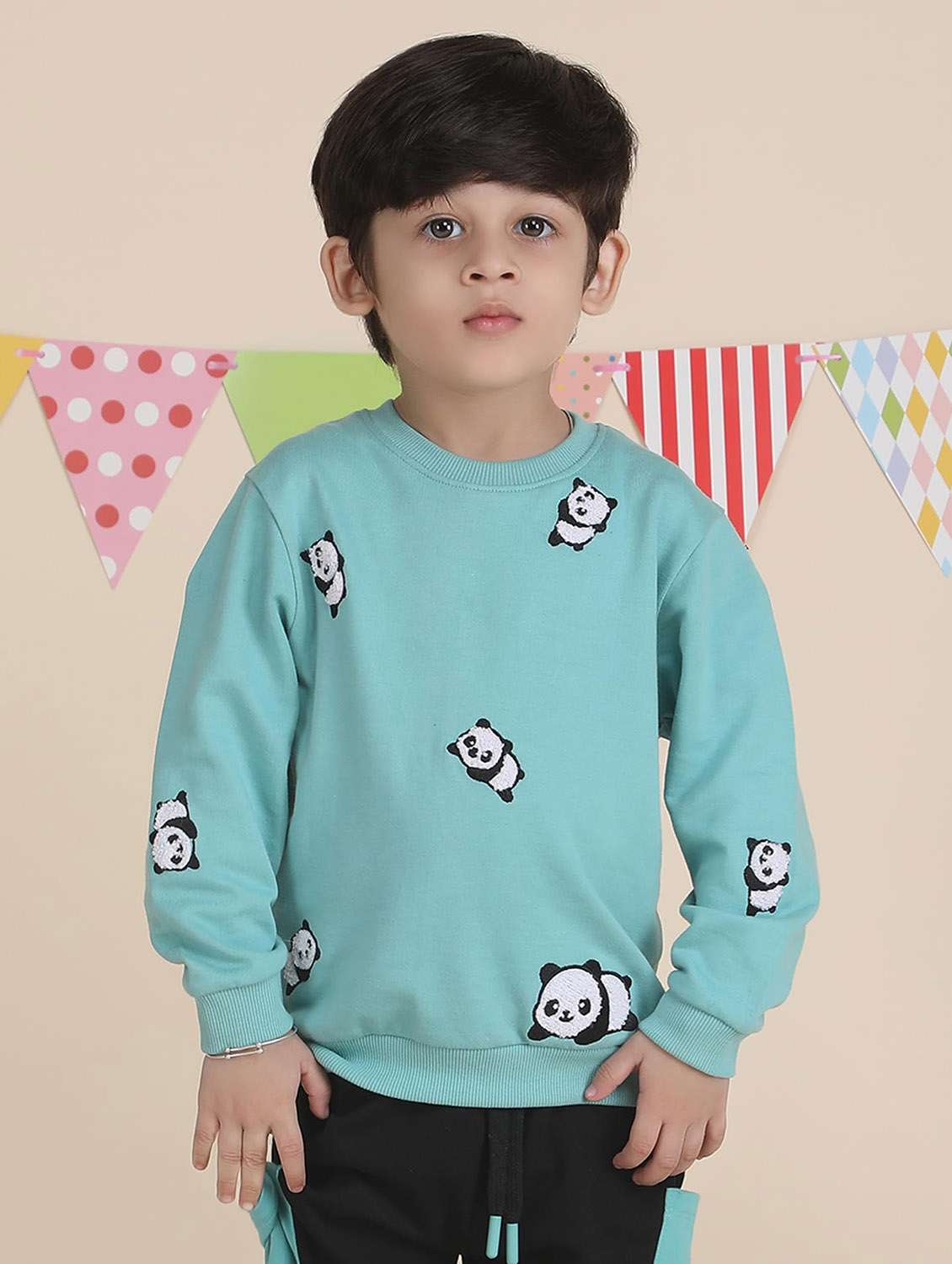 boys printed long sleeve full length  set