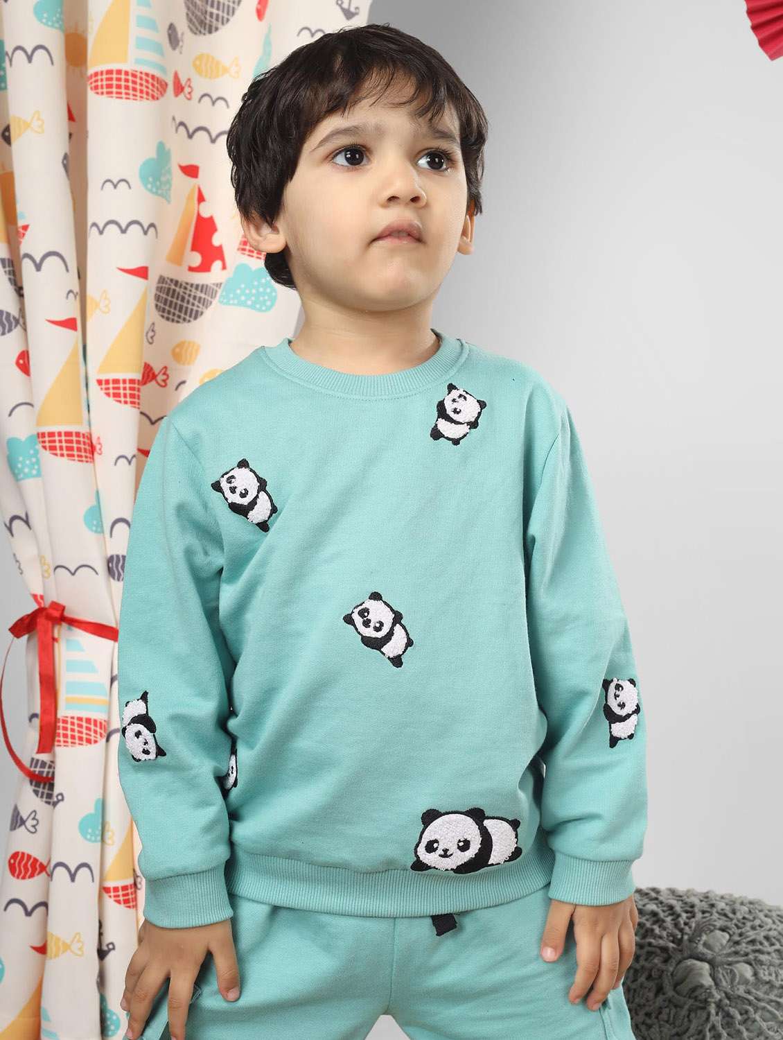 boys printed long sleeve full length  set - 22092292 -  Zoom Image - 0