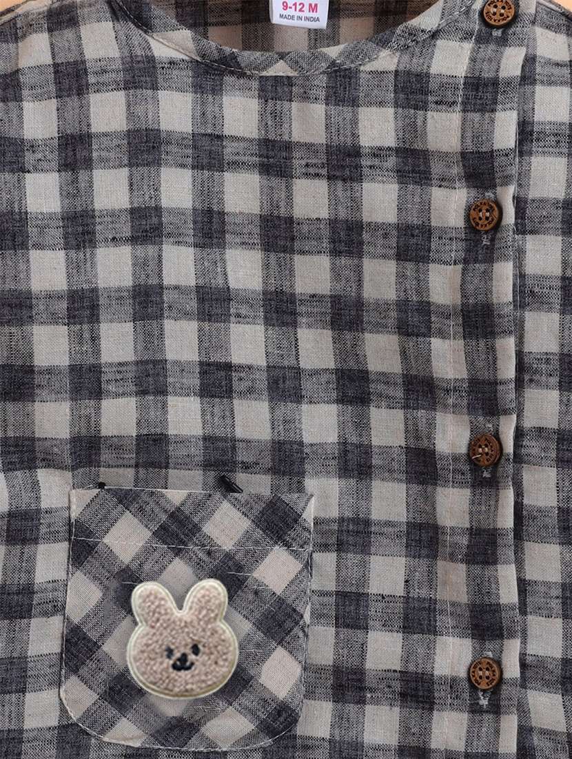 boys checkered long sleeve shirt and trouser set - 22092295 -  Standard Image - 3