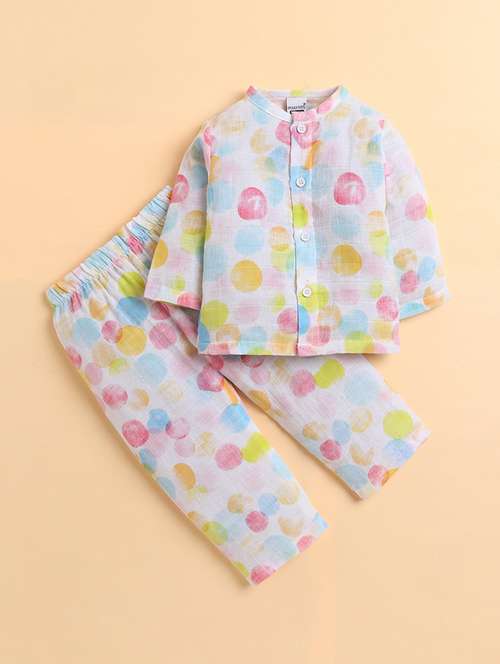 boys printed long sleeve nightwear pyjama set - 22092299 - Standard Image - 0