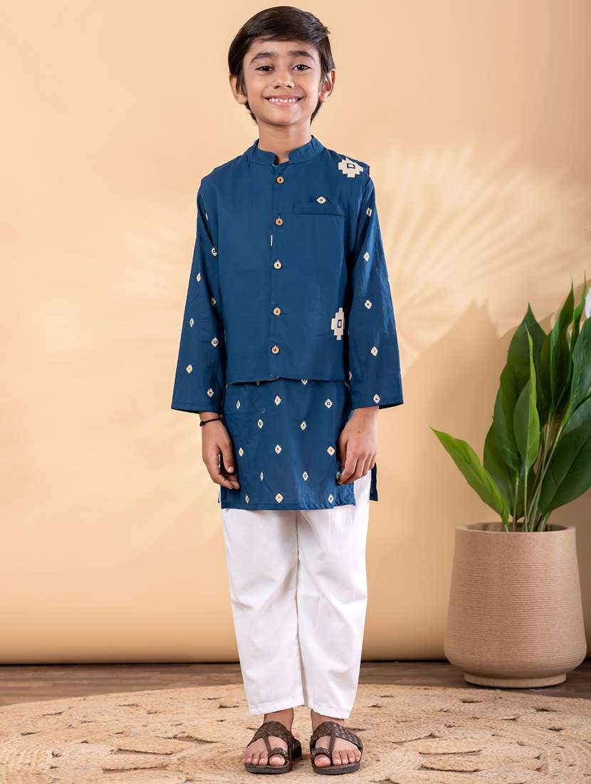 teal cotton kurta sets kurtas & set