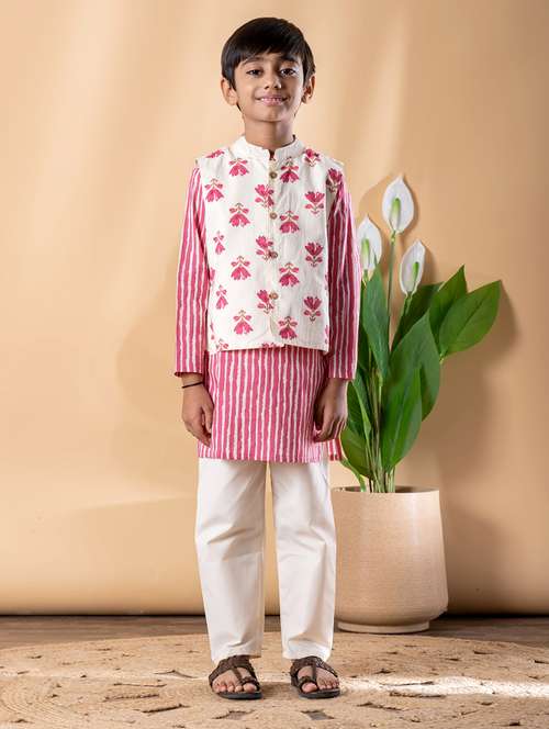 pink cotton kurta sets kurtas & set - 22092355 - Standard Image - 0
