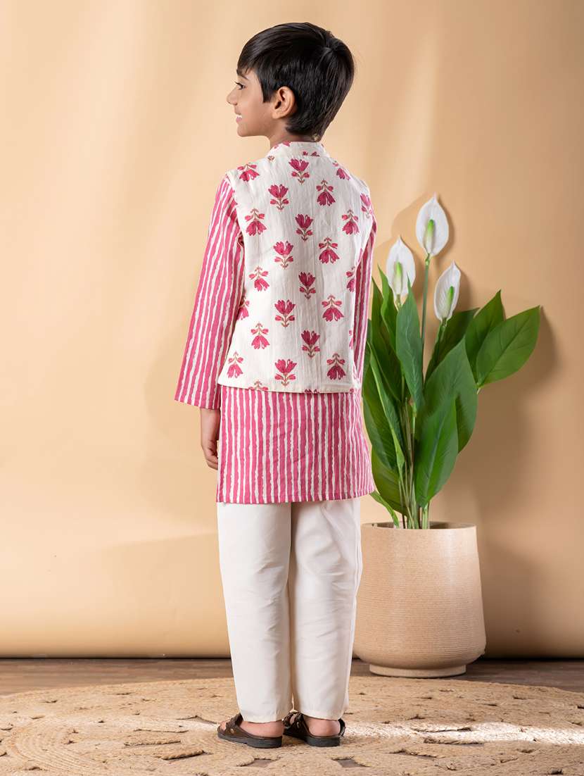 pink cotton kurta sets kurtas & set - 22092355 - Standard Image - 3