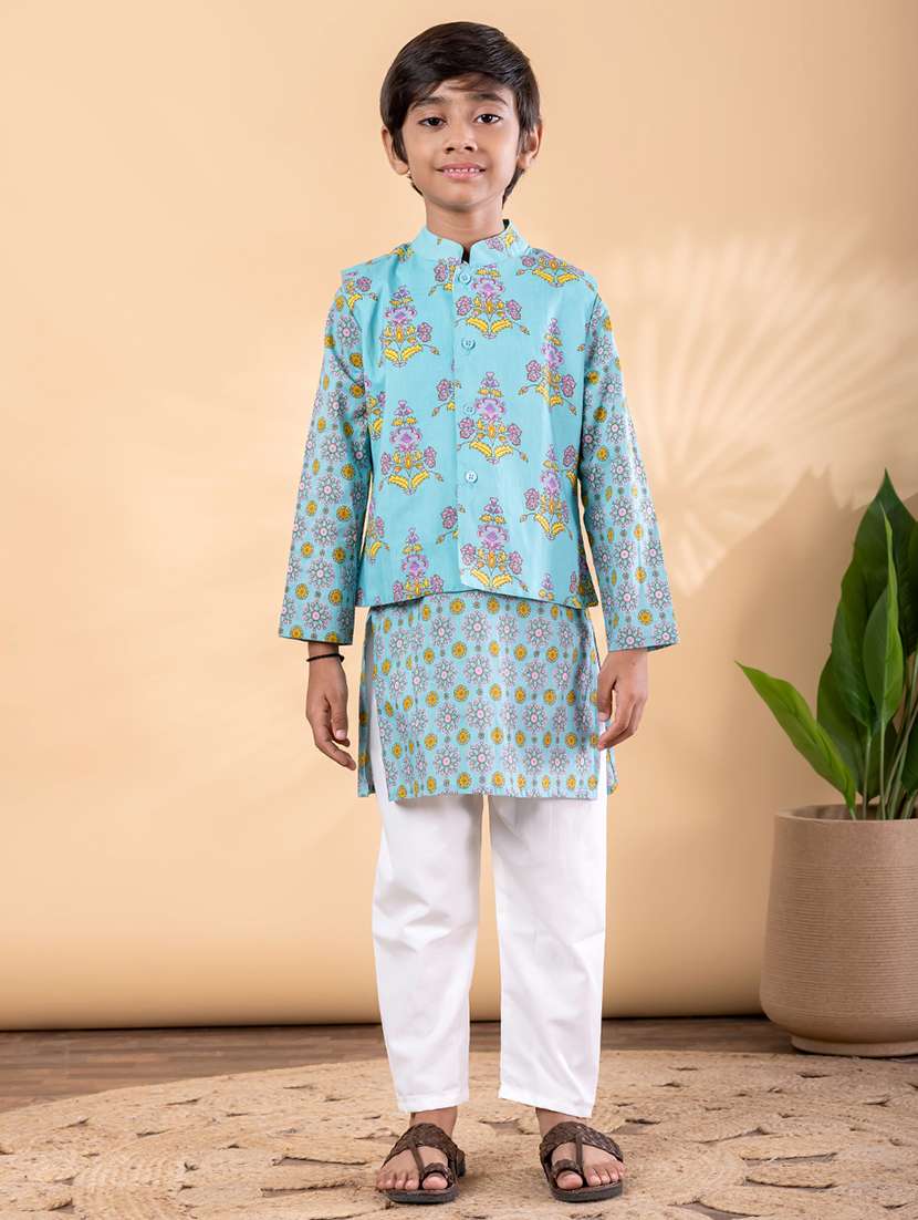 blue cotton kurta sets kurtas & set