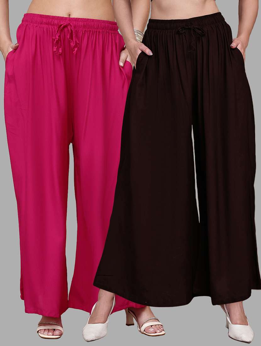 multi colored viscose palazzos