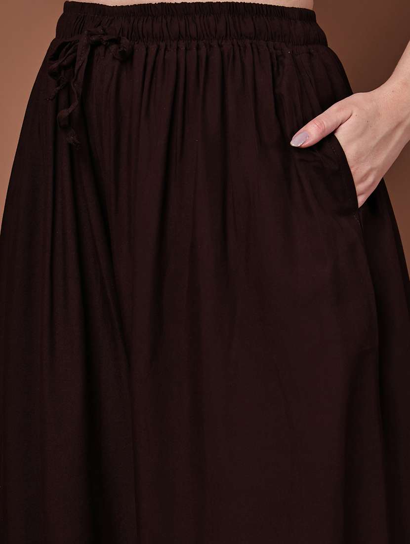 women pack of 2 solid mid rise palazzo - 22092391 -  Standard Image - 5