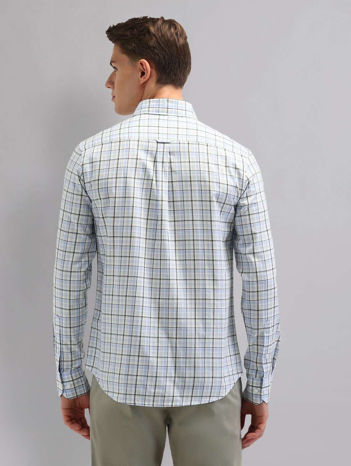 men checkered long sleeve regular fit casual shirt - 22092477 -  Standard Image - 3