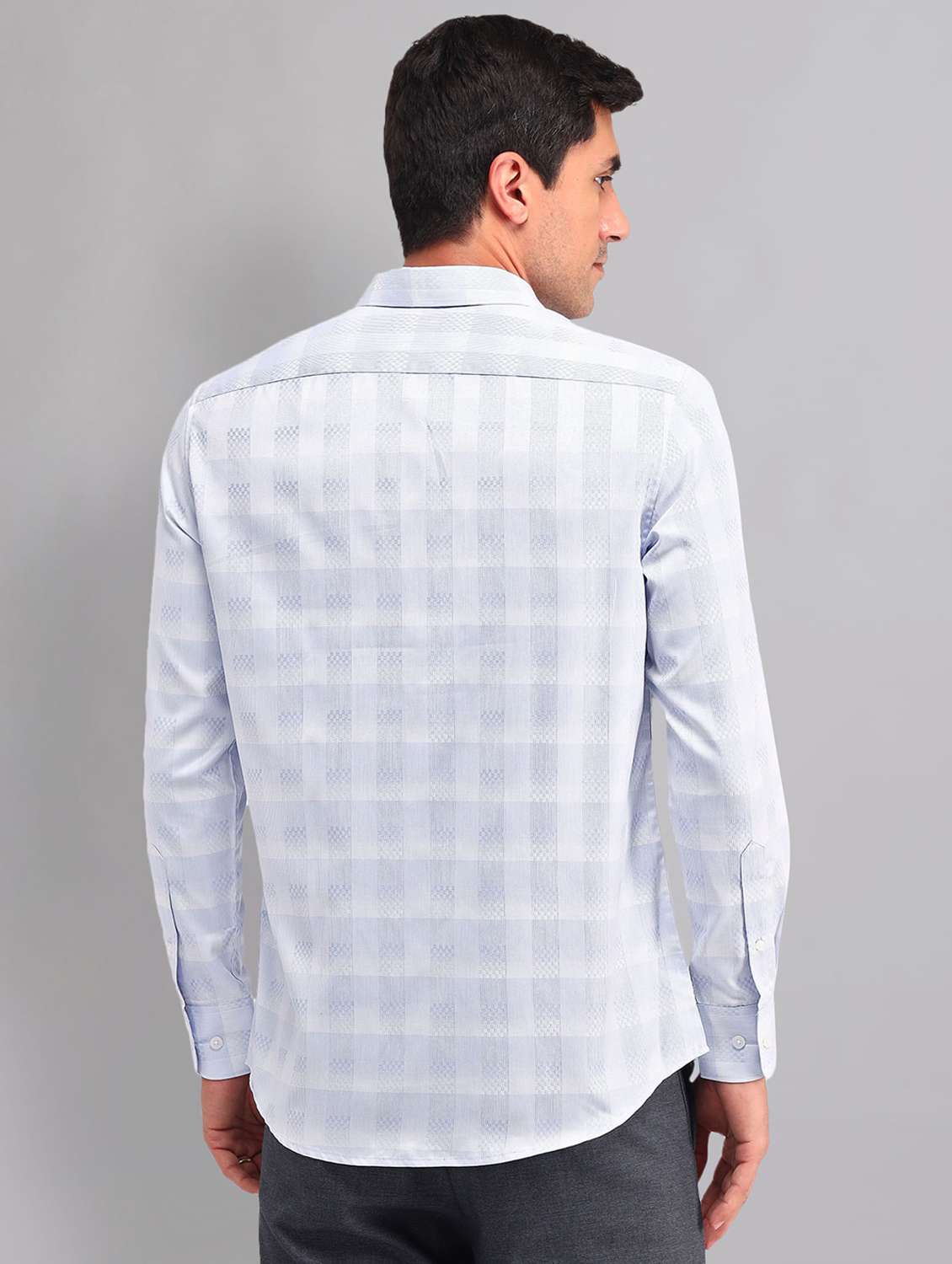 men checkered long sleeve regular fit casual shirt - 22092481 - Standard Image - 3