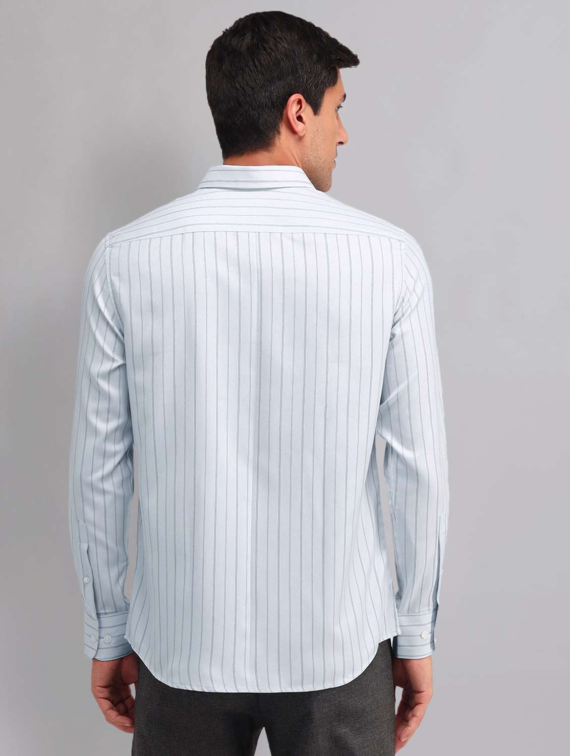 men striped long sleeve regular fit casual shirt - 22092482 - Standard Image - 3