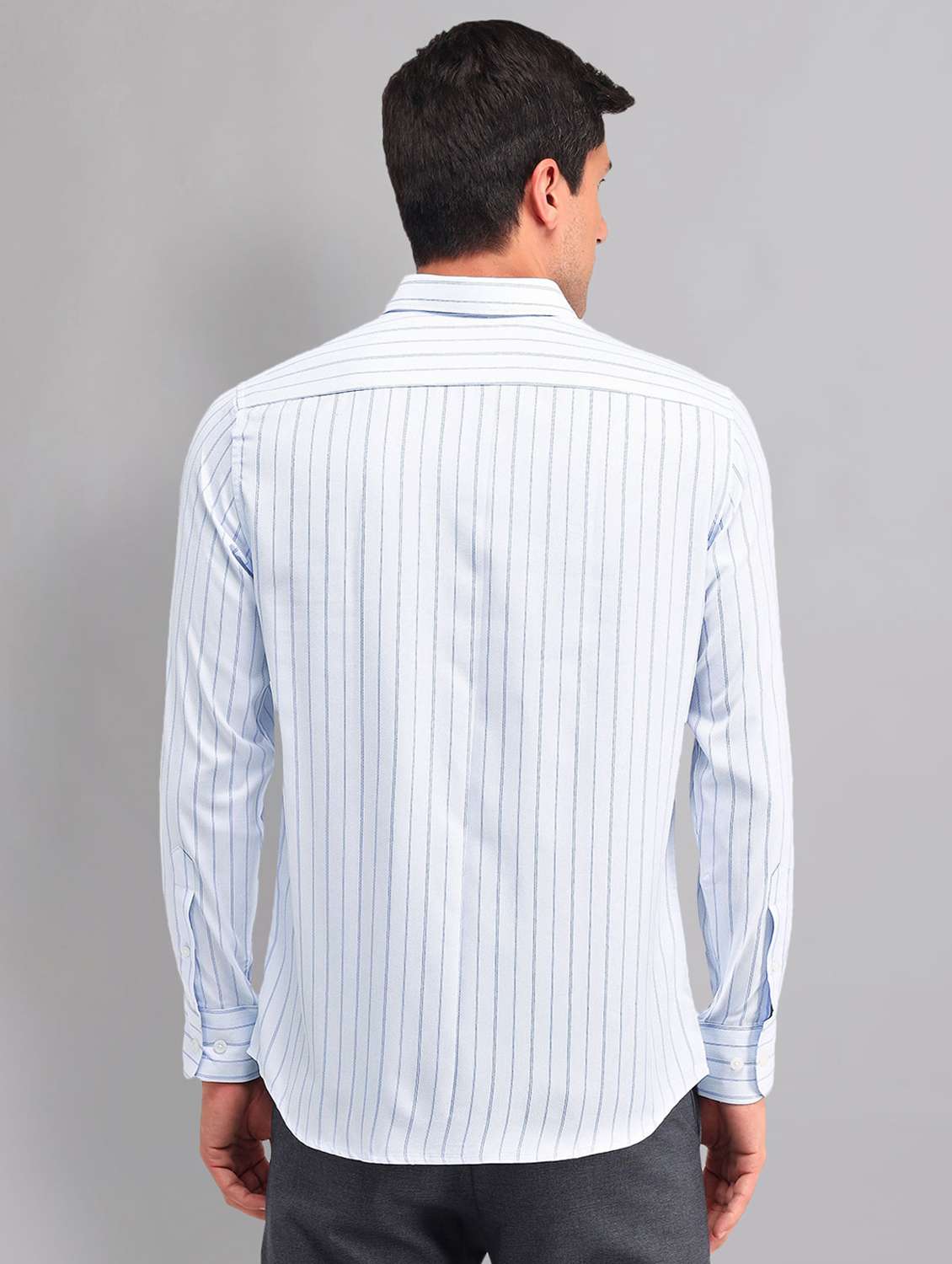 men striped long sleeve regular fit casual shirt - 22092483 -  Standard Image - 3