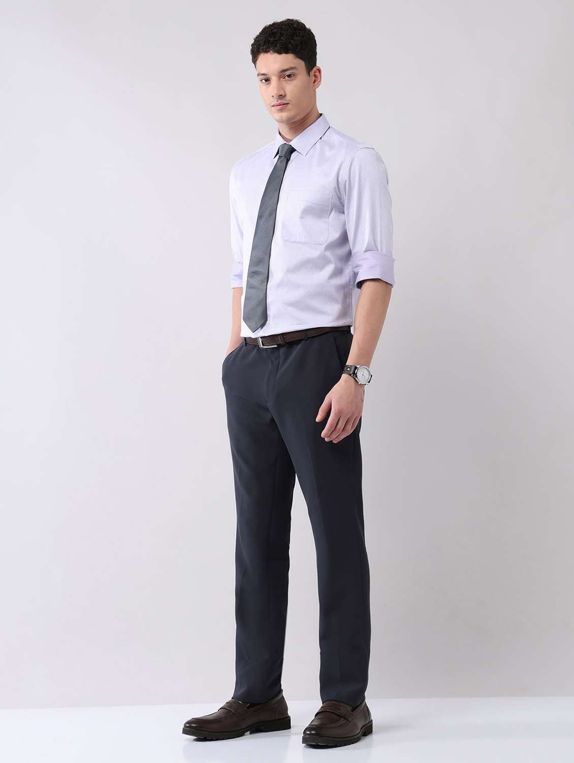 men self design long sleeve regular fit formal shirt - 22092510 -  Standard Image - 3