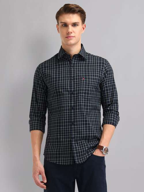 men checkered long sleeve regular fit casual shirt - 22092517 - Standard Image - 0