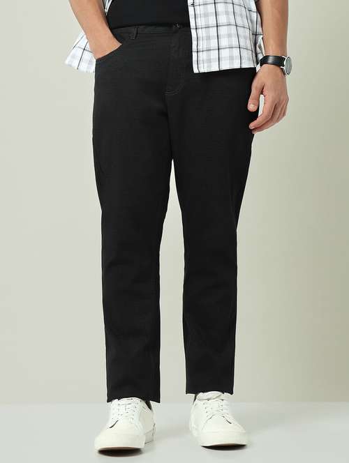 men solid mid rise flat front chinos trouser - 22092523 -  Standard Image - 0