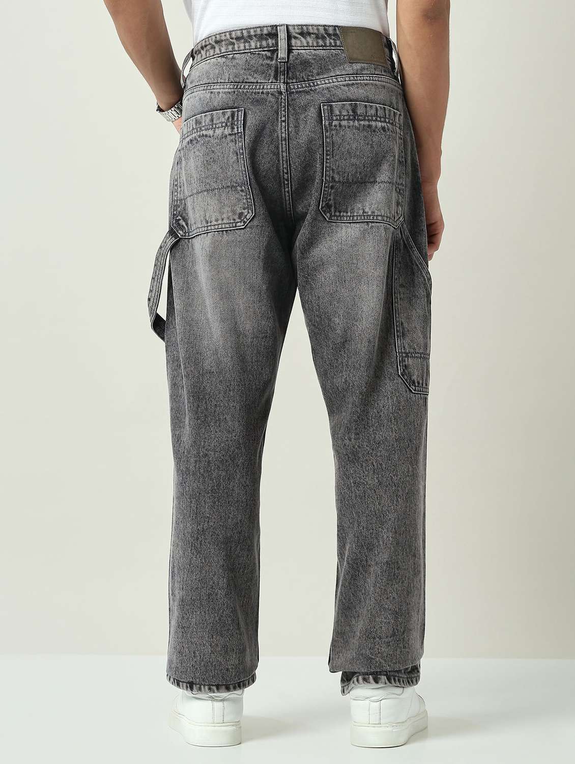 men washed mid rise full length jeans - 22092536 - Standard Image - 3