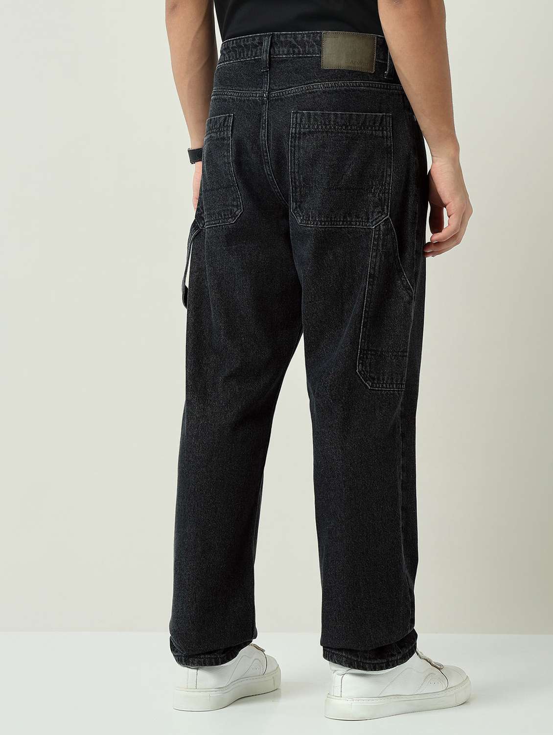 men plain mid rise full length jeans - 22092538 - Standard Image - 3