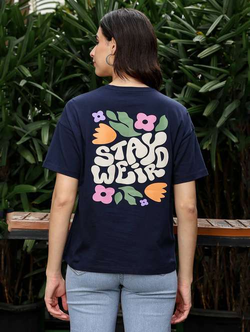 women printed short sleeve regular fit t-shirt - 22092578 - Standard Image - 0
