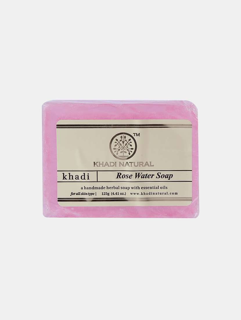 khadi-herbal rosewater soap-125 gm