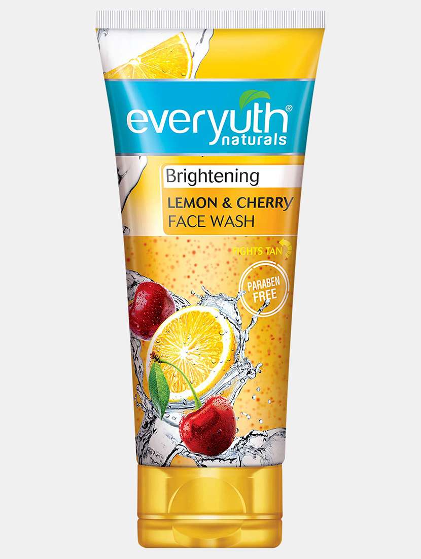 everyuth-natural brightening fight tan lemon & cherry face wash-150 gm