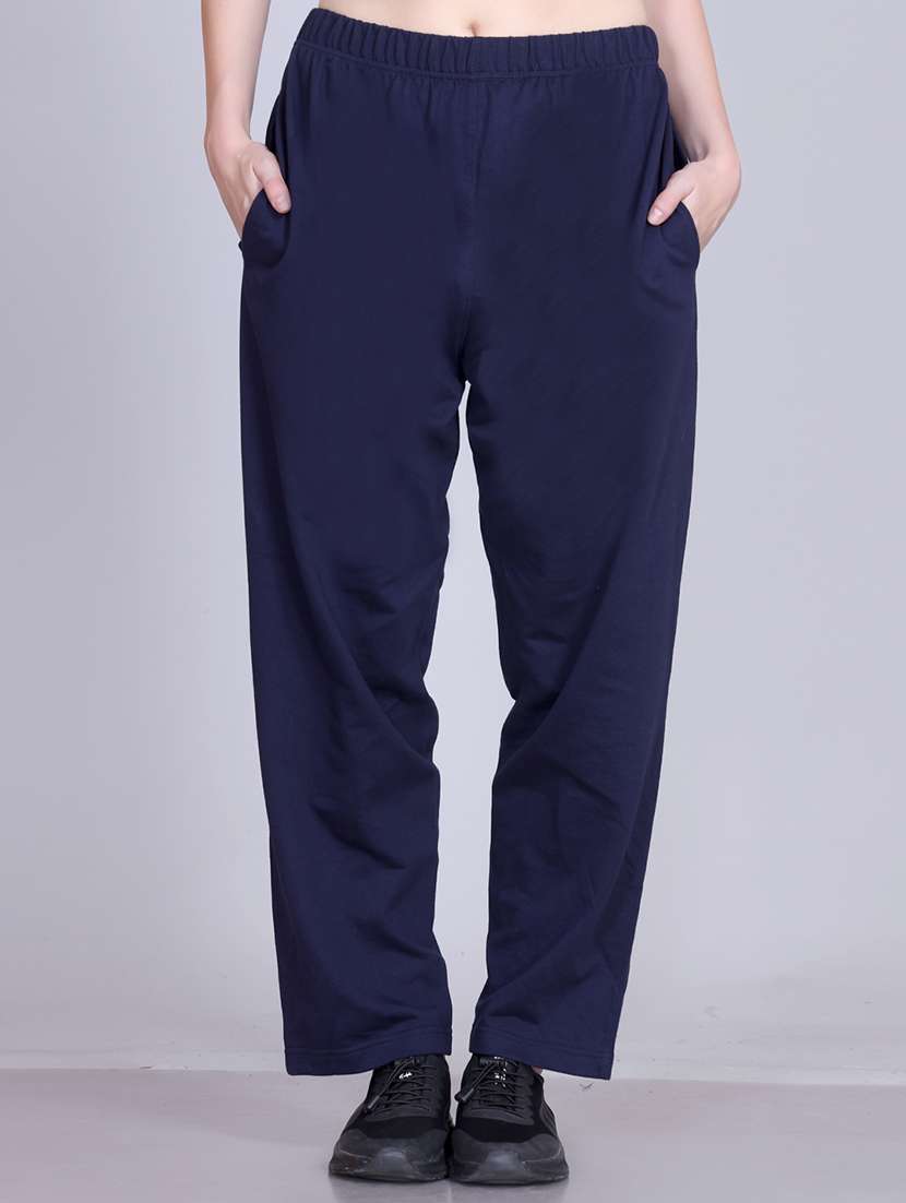 women solid mid rise relaxed fit track pant - 22092624 -  Zoom Image - 0