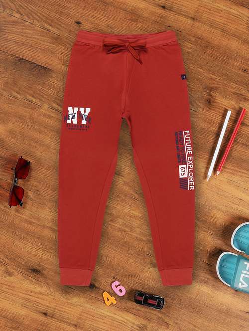 boys printed mid rise relaxed fit jogger - 22092682 -  Standard Image - 0