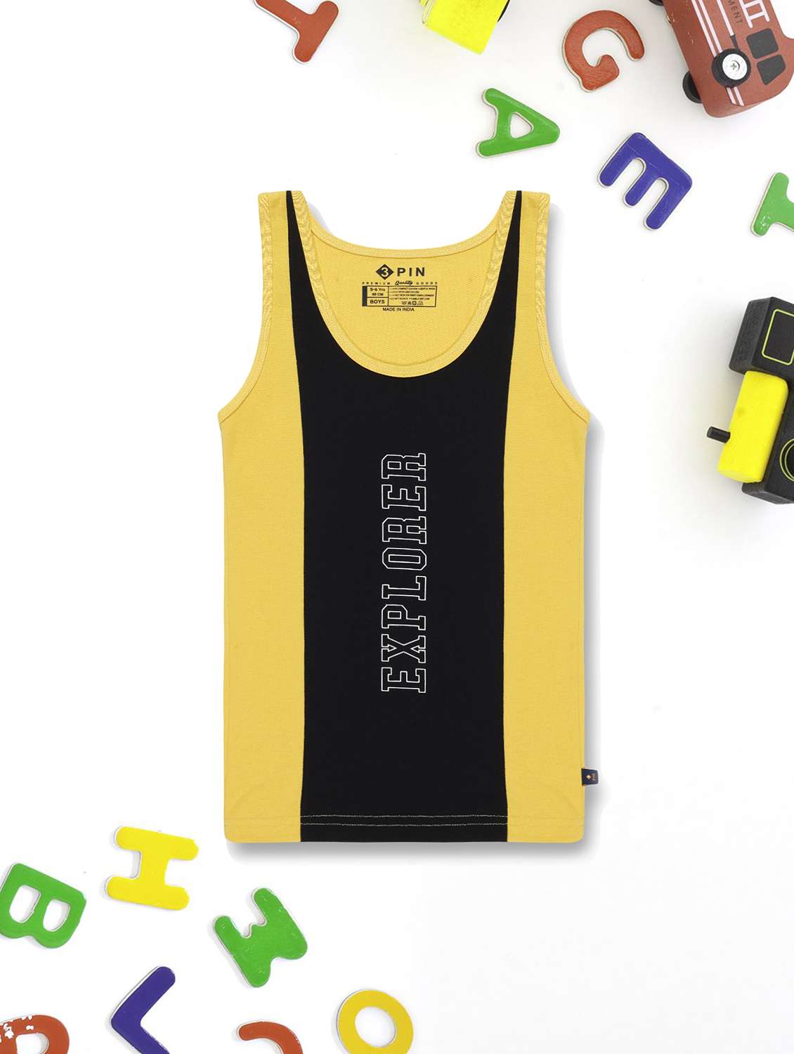 boys printed sleeveless vest