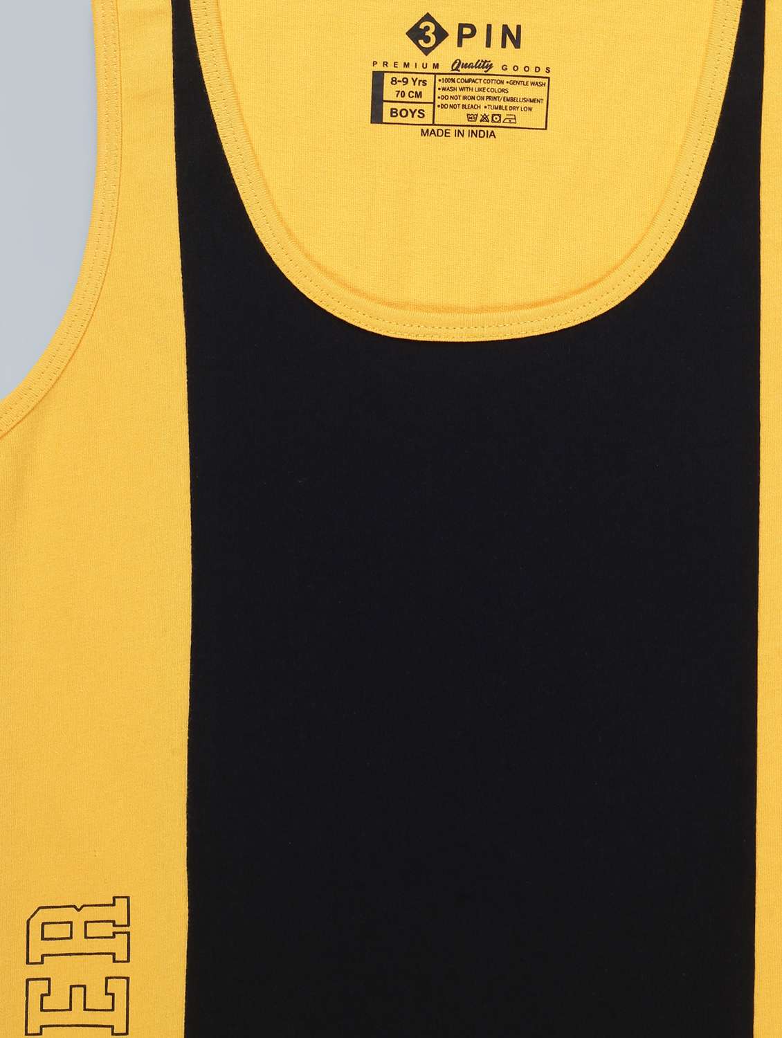 boys mustard printed sleeveless vest - 22092708 -  Standard Image - 3