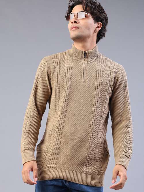 men self design long sleeve regular fit pullover  - 22092719 -  Standard Image - 0