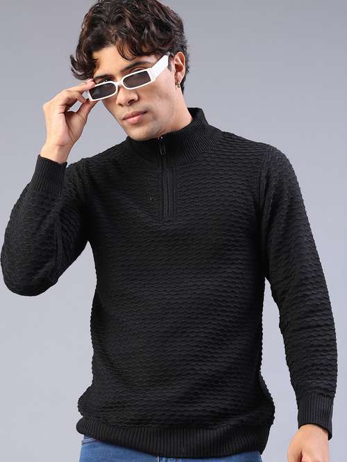 men self design long sleeve regular fit pullover  - 22092721 -  Standard Image - 0