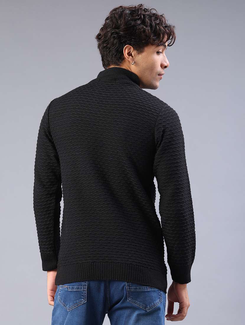 men self design long sleeve regular fit pullover  - 22092721 -  Standard Image - 3