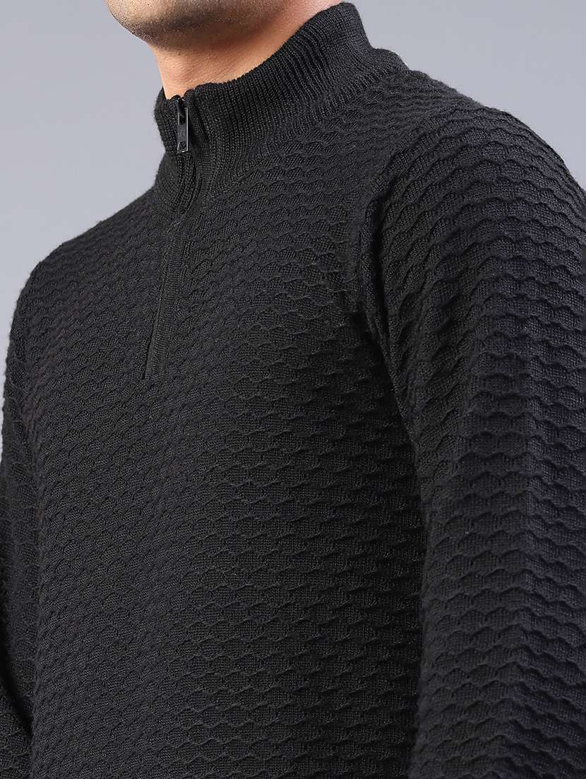 men self design long sleeve regular fit pullover  - 22092721 -  Standard Image - 5