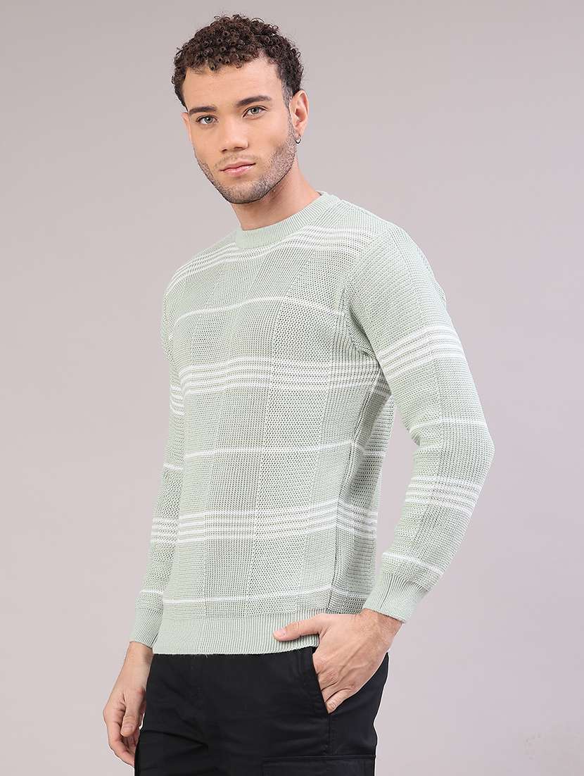 men striped long sleeve regular fit pullover  - 22092730 -  Standard Image - 3