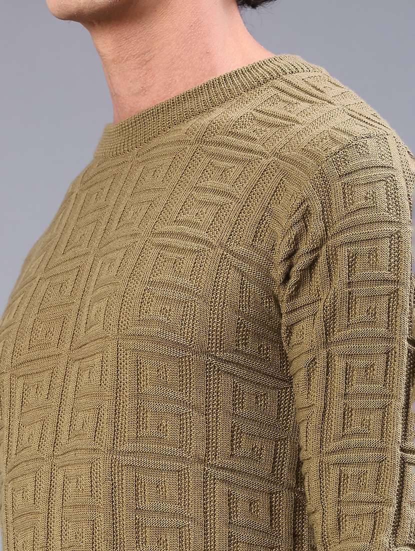 men self design long sleeve regular fit pullover  - 22092735 -  Standard Image - 5