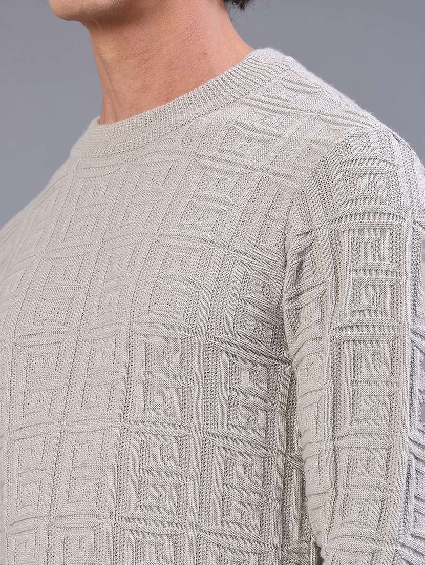 men self design long sleeve regular fit pullover  - 22092736 -  Standard Image - 5