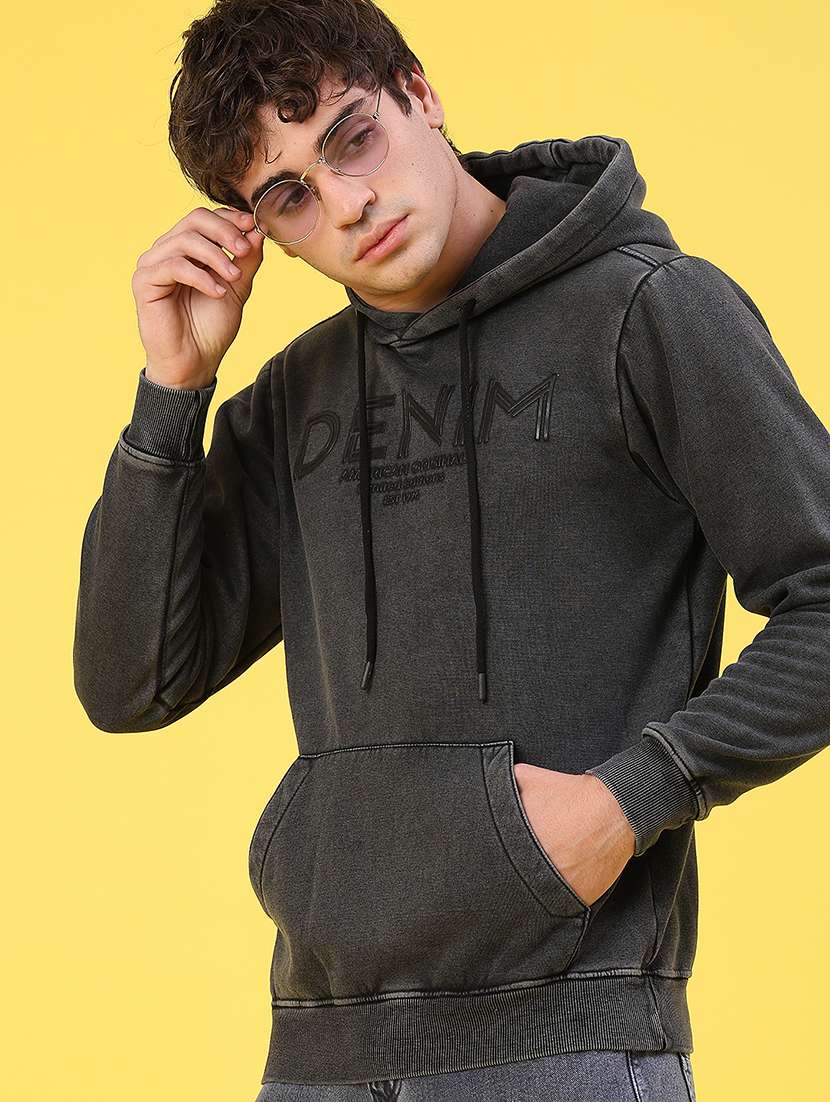 men chest print long sleeve regular fit sweatshirt