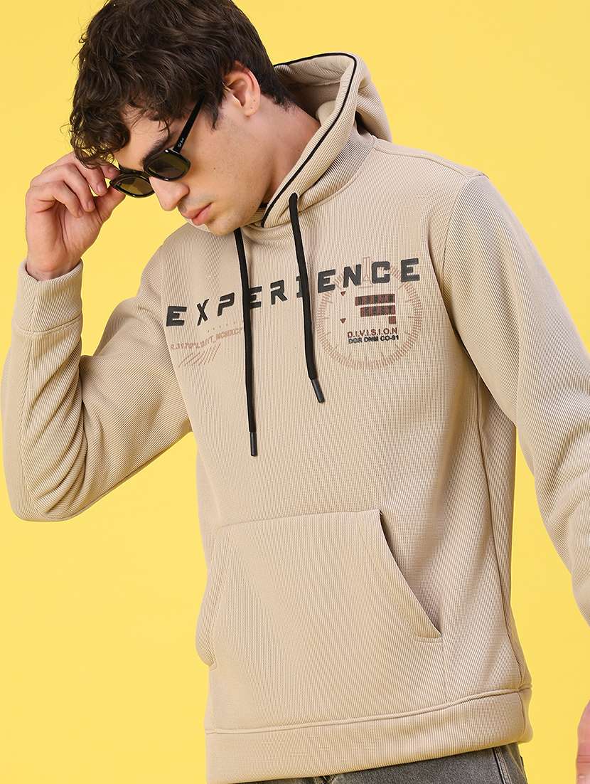 men chest print long sleeve regular fit sweatshirt