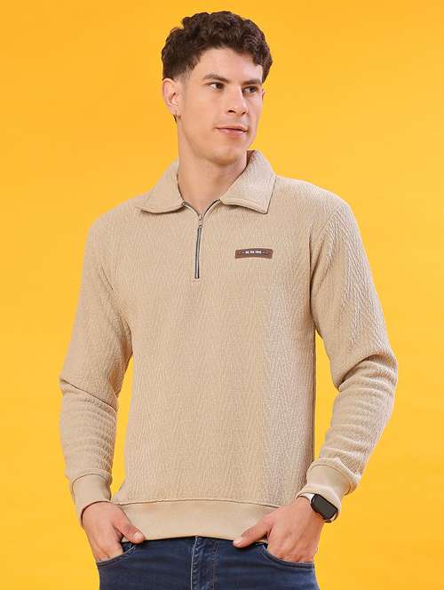 men self design long sleeve regular fit sweatshirt - 22092803 -  Standard Image - 0