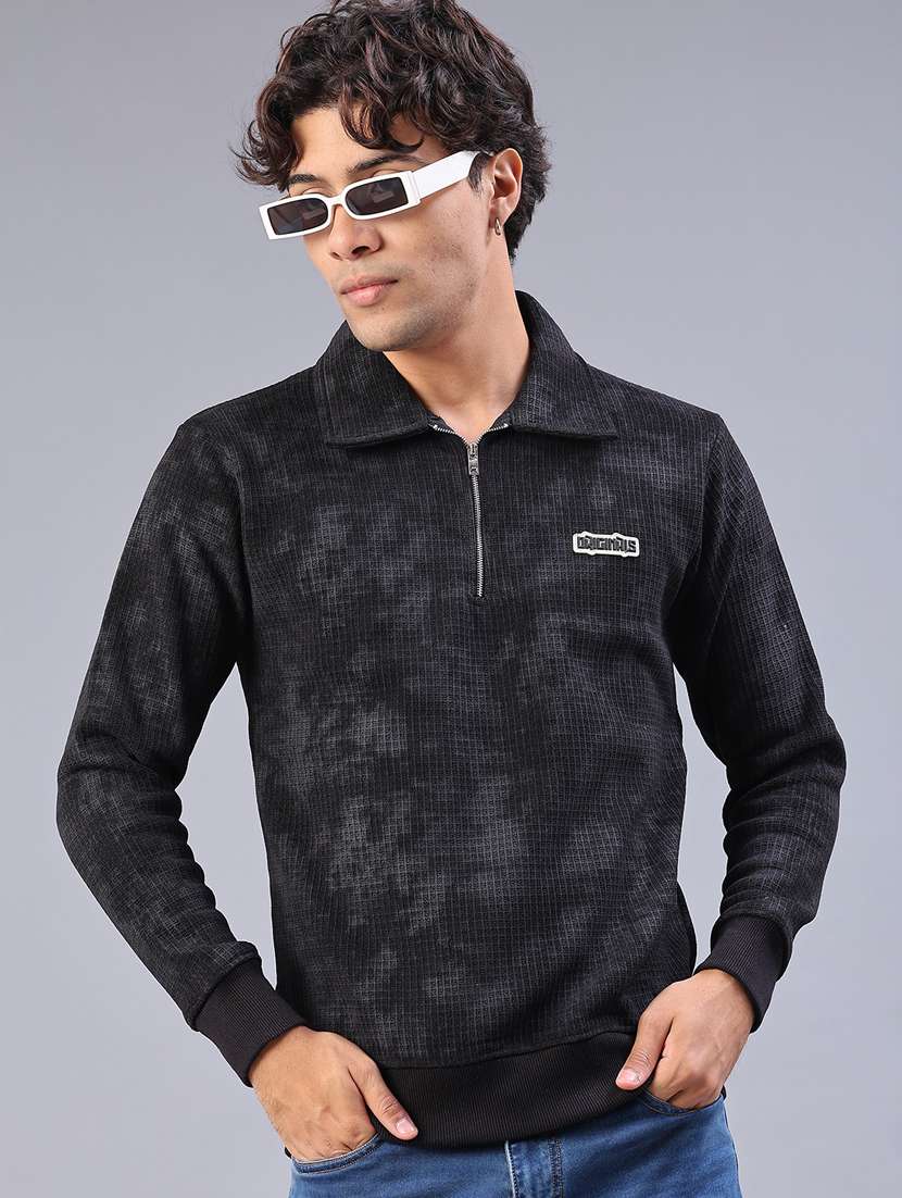 men printed long sleeve regular fit sweatshirt